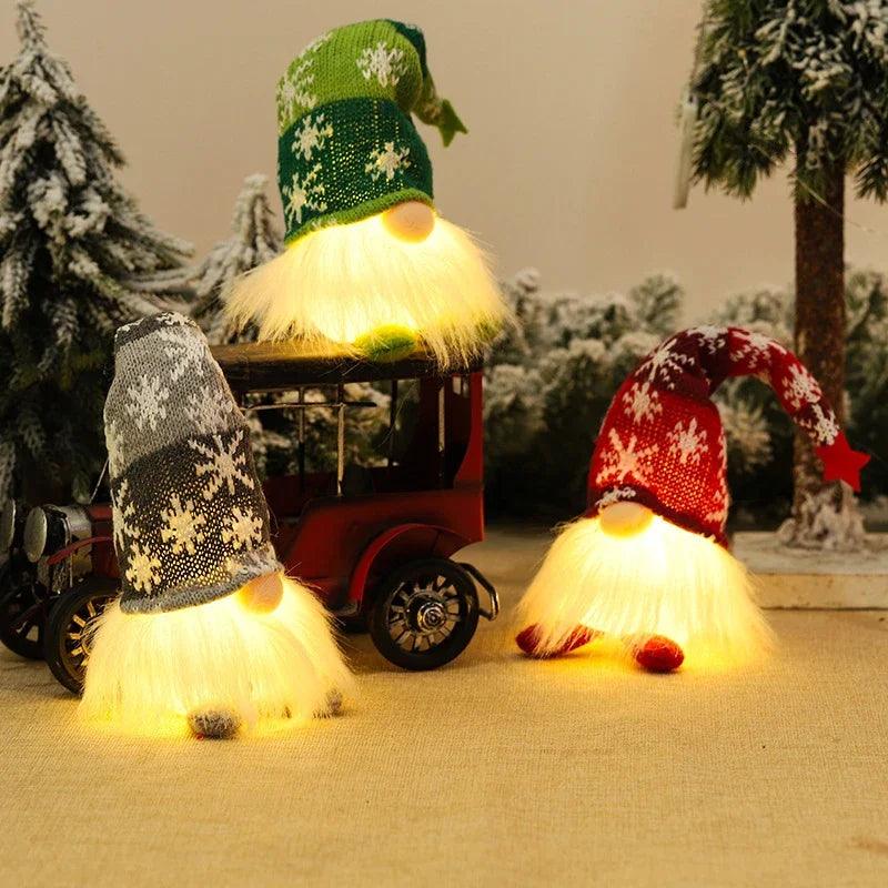 Kerst gnomo luminoso senza volto