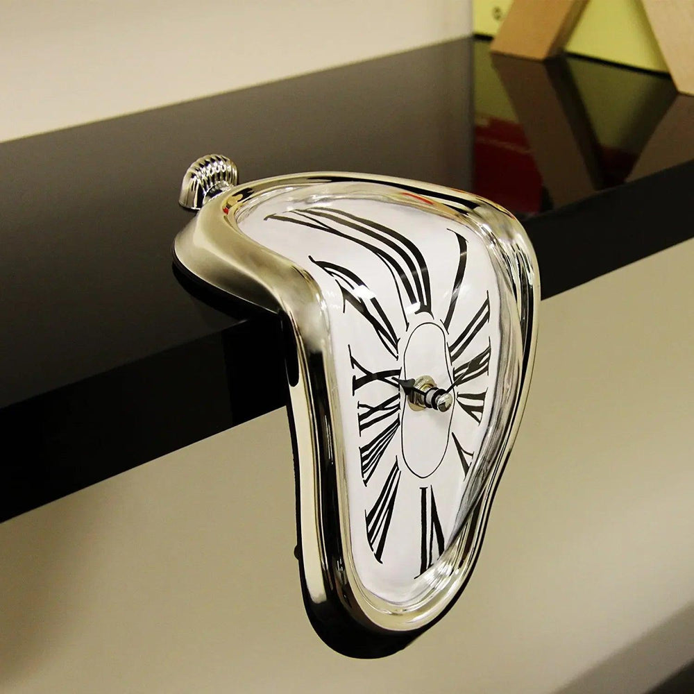 Surrealistic Melting Wall Clock - Salvador Dali-Inspired Decoration for Home & Garden