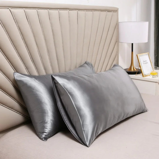 Taie d'oreiller en satin doux comme de la soie - Housse d'oreiller douce pour cheveux et peau, décoration cosy pour la literie à la maison