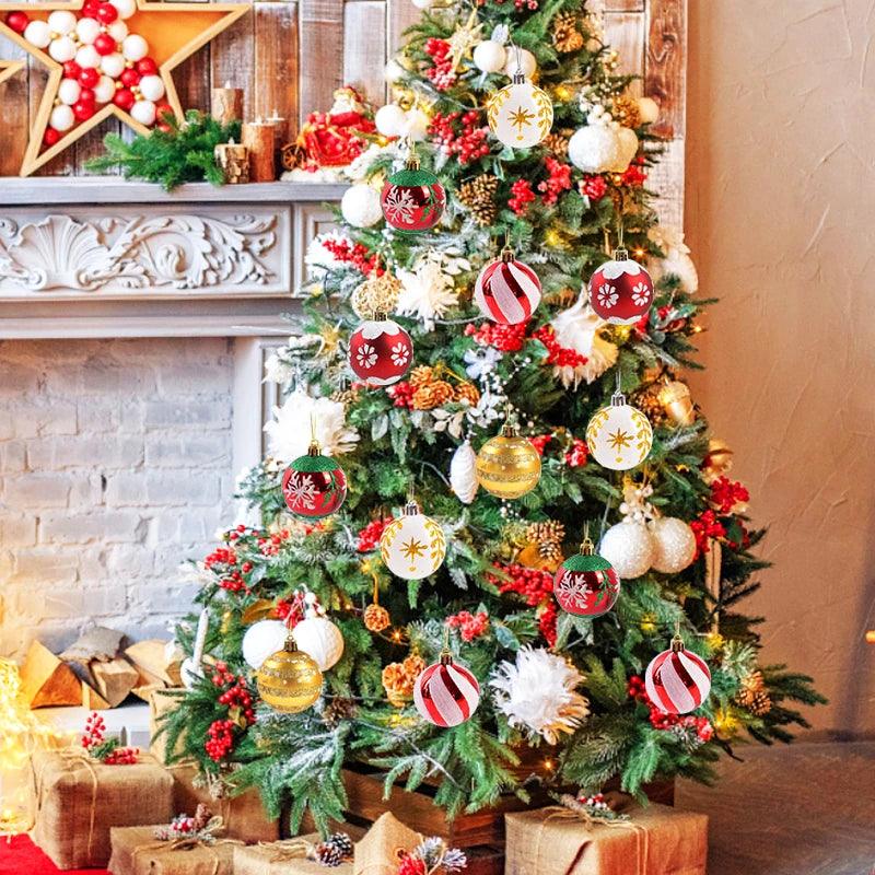 Set di 6 palline di Natale – Decorazione festiva per alberi di Natale