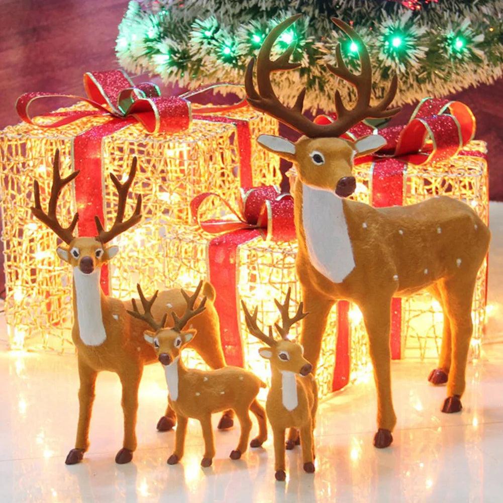 Cartoon Elk Plush Christmas Ornament