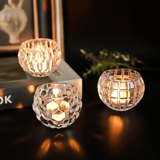 Chandeliers citrouille en verre clair - Design rond pour mariage & décoration de la maison