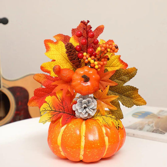 Kunstmatig Pompoen Ornament - Herfst Esdoornblad Decor voor Huis & Raam