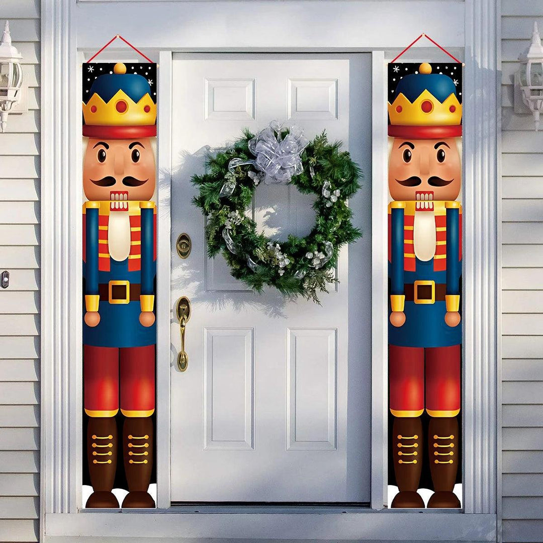 Vrolijk Kerstmis Deur Banier Decoratie - Kerstmis 2024 Decor voor Thuis
