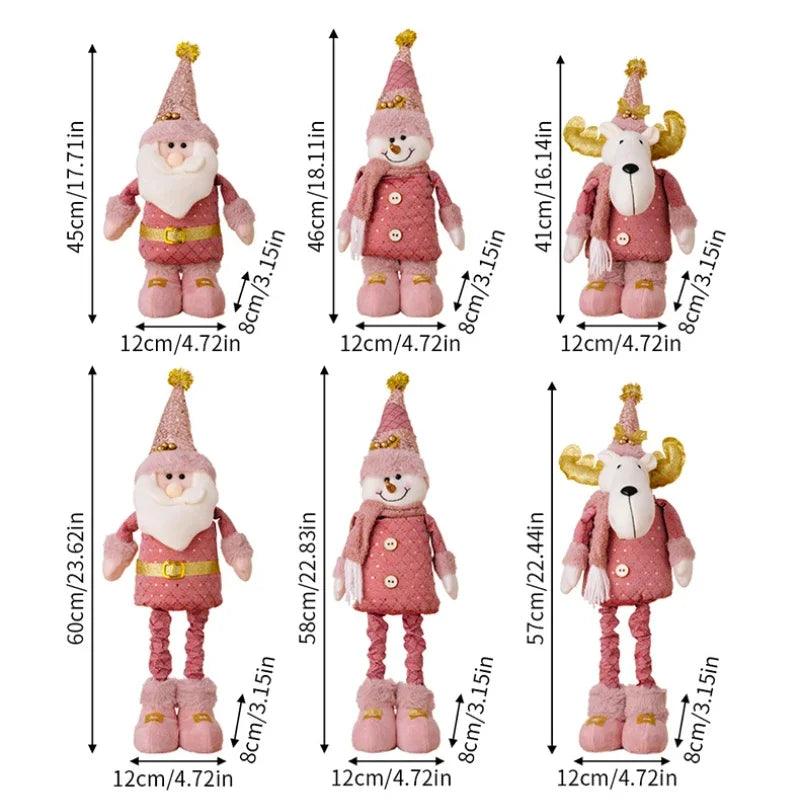 Pink Christmas Telescopic Dolls