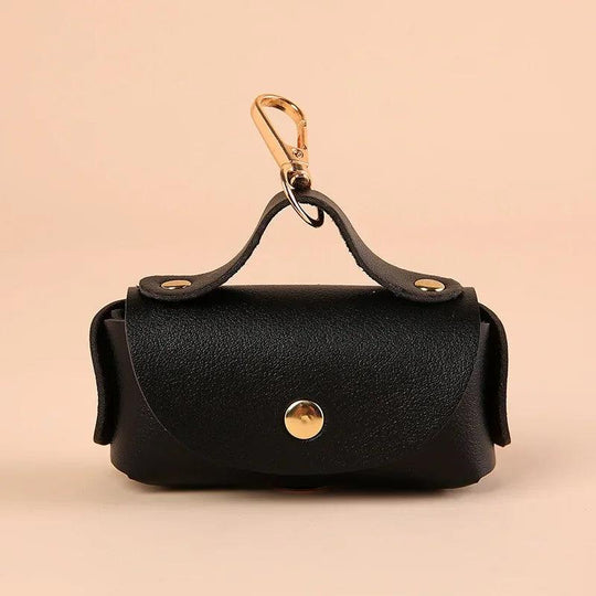 Élégant porte-sacs à déjections en cuir synthétique pour animaux de compagnie – Portable et pratique