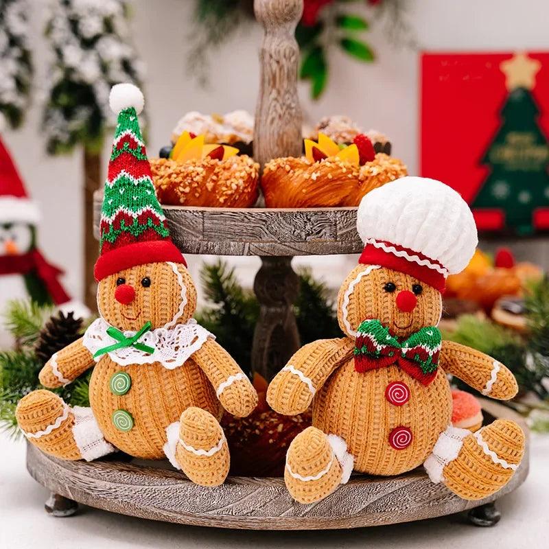 Peperkoekman seduto bambola decorazione albero di Natale