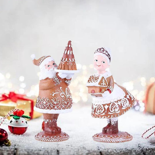 Sig. e Sig.ra Kerstman Statue di Natale