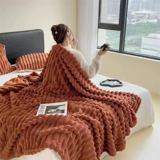Coperta di peluche con coniglio