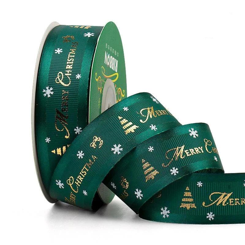 5 Yards Christmas Ribbon – Printed Polyester Ribbon for Decoration and DIY