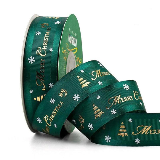5 Yards Christmas Ribbon – Printed Polyester Ribbon for Decoration and DIY
