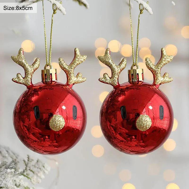 Palline di Natale Renna 2 pezzi – Incantevole decorazione natalizia