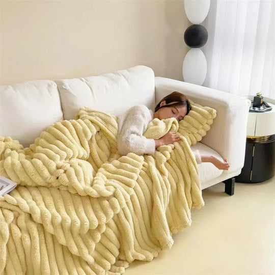 Coperta di peluche con coniglio