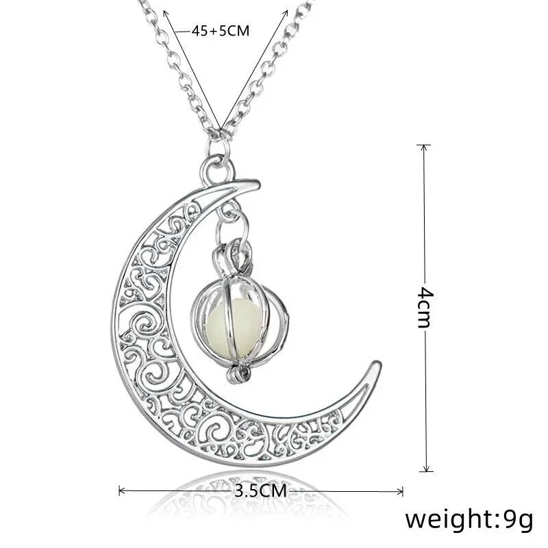 Ciondolo di Pietra Lunare Collana – Eleganza Mistica con Forza Interiore