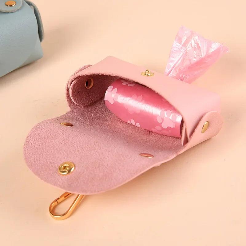Élégant porte-sacs à déjections en cuir synthétique pour animaux de compagnie – Portable et pratique