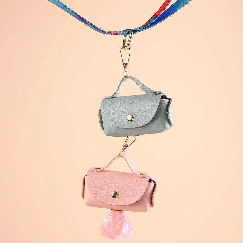 Élégant porte-sacs à déjections en cuir synthétique pour animaux de compagnie – Portable et pratique