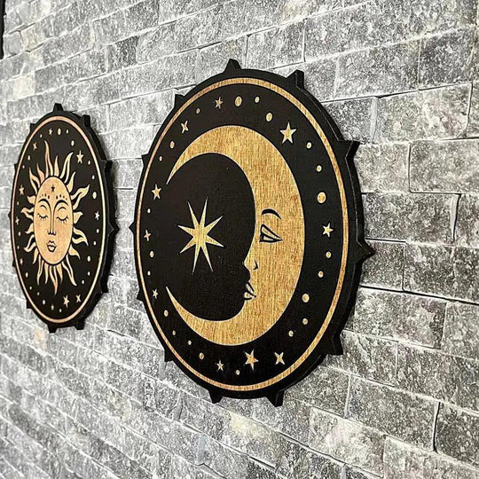 Sun and Moon Rustic Wall Art