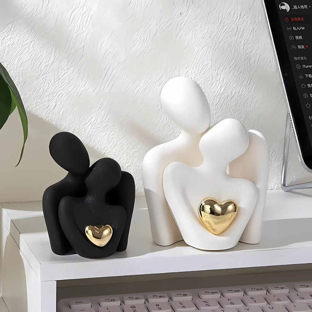Coppia minimalista con immagine a cuore