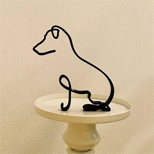 Iron Dog Sculpture