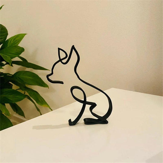 Iron Dog Sculpture