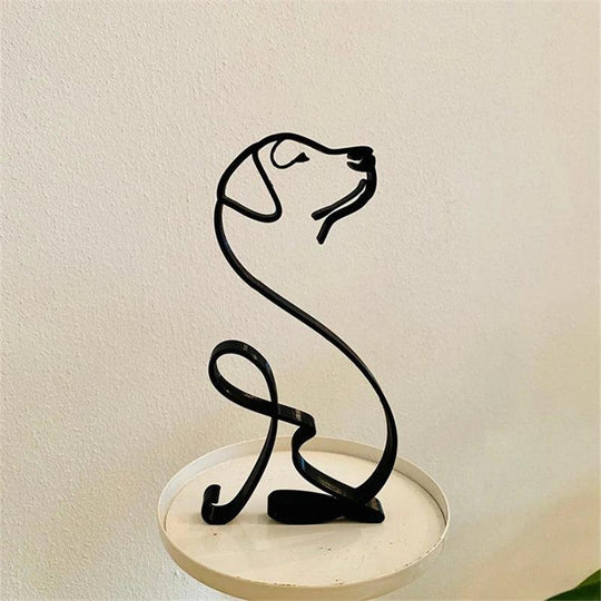 Iron Dog Sculpture