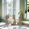 Set van 3 Abstracte Zandsteen Hars Sculpturen