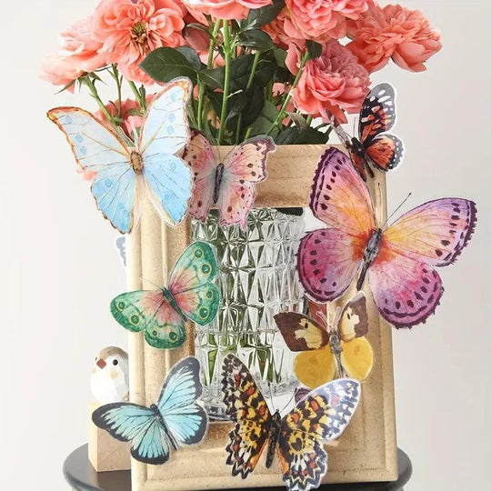 36 pezzi 3D Acquerelli Farfalle