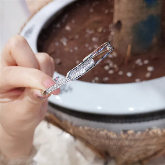 Bracciale Aperto in Argento Sterling 925 con Zirconia – Brillantezza Senza Tempo, Senza Problemi