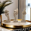 Set van 3 Abstracte Zandsteen Hars Sculpturen