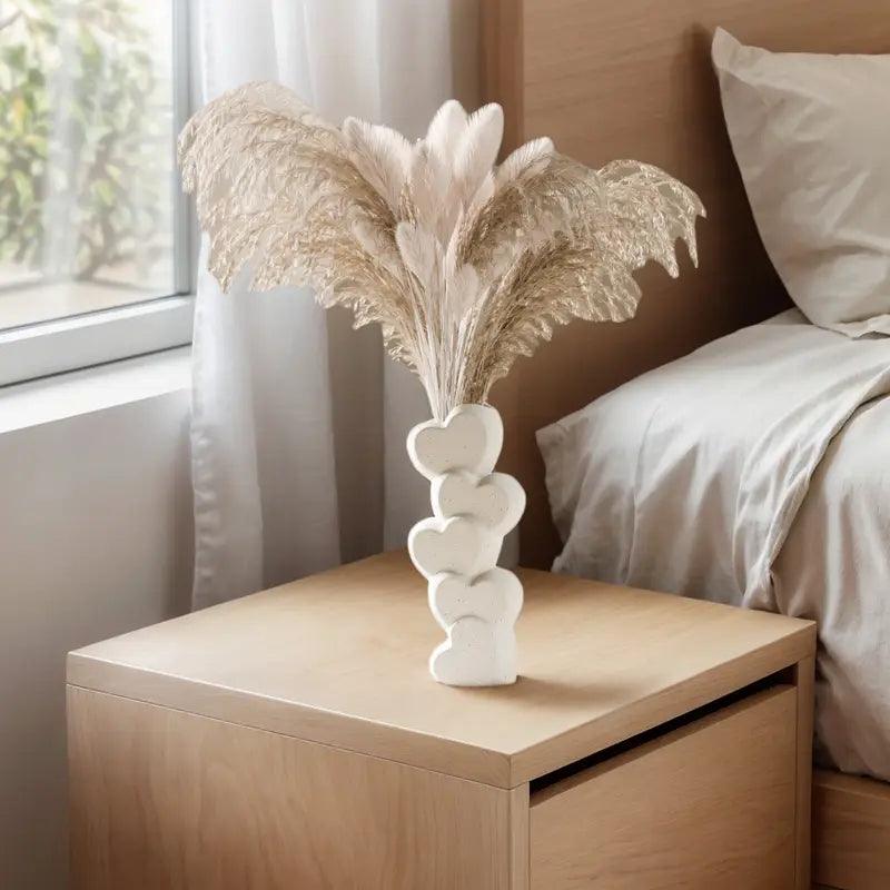 Boho Heart Stacked Ceramic Vase