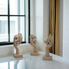 Set van 3 Abstracte Zandsteen Hars Sculpturen