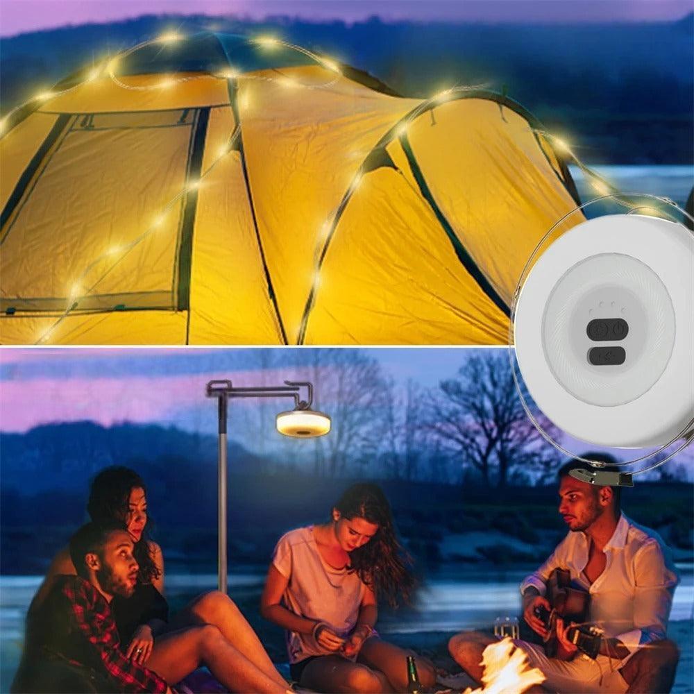 Éclairage à cordes étanche, portable et rangeable