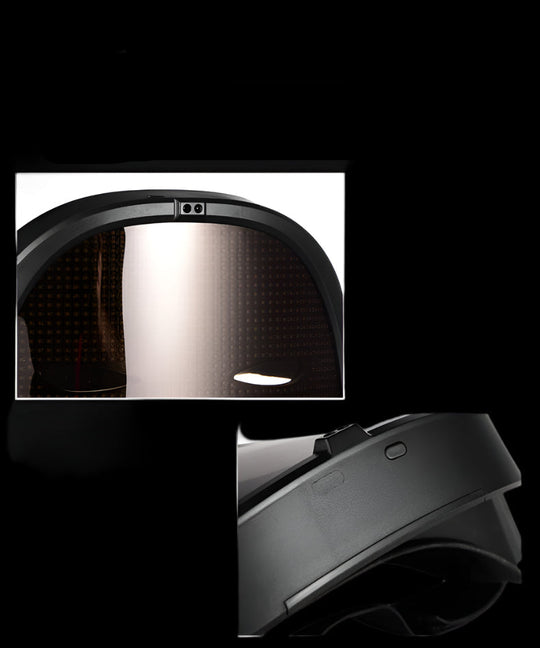 Rechargeable LED mask with changing face