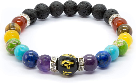 Bracelet de guérison des chakras en cristaux naturels