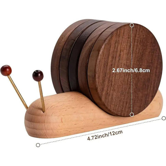 Set di 3 Sottobicchieri Naturali in Legno a Forma di Albero