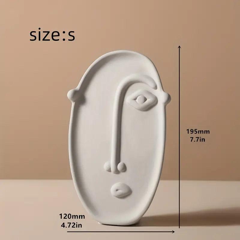 Ceramic Abstract Face Vase