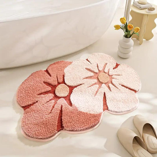 Floral Bathroom Mat – Soft, Comfortable & Washable