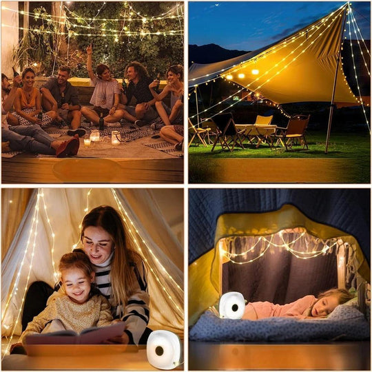 Éclairage à cordes étanche, portable et rangeable