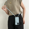 Leren Crossbody Telefoonhoesje met Sleutelkoord en Kaarthouder