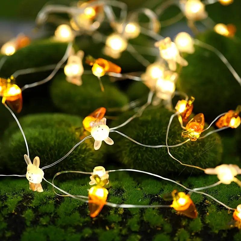 Schattige LED Paashaas & Wortel Slingerlichten