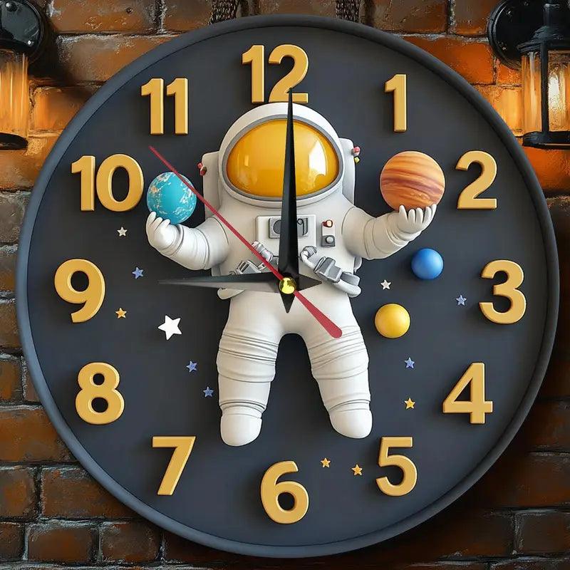 Horloge murale astronaute vintage
