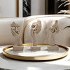 Set van 3 Abstracte Zandsteen Hars Sculpturen