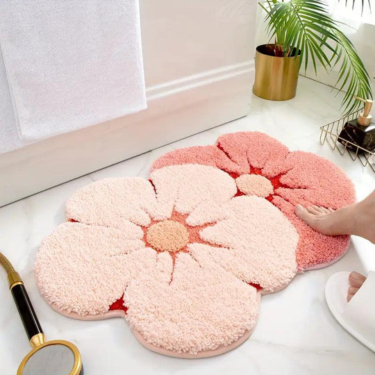Floral Bathroom Mat – Soft, Comfortable & Washable