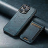 Leren etui voor Iphone met kaartsleuf: Magsafe, draadloos opladen (compatibel met Magsafe)