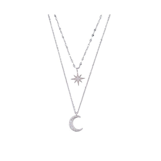 Doppia Luna – Collana Doppia in Argento con Luce della Luna