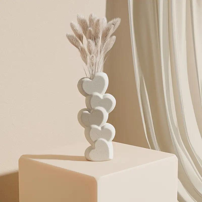 Boho Heart Stacked Ceramic Vase