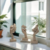 Set van 3 Abstracte Zandsteen Hars Sculpturen