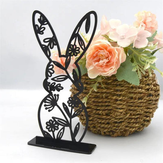 Elegant Black Acrylic Easter Decoration