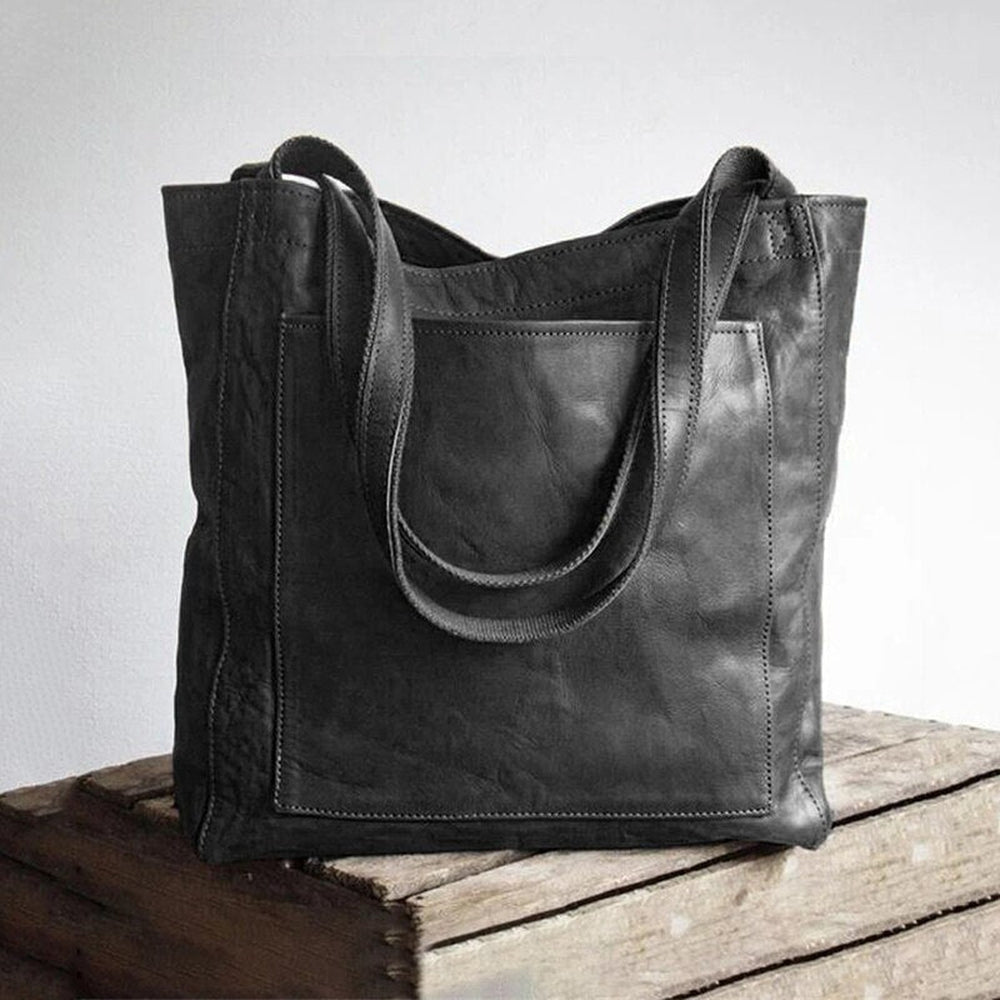 Sac à main femme grande taille couleur unie sac à bandoulière