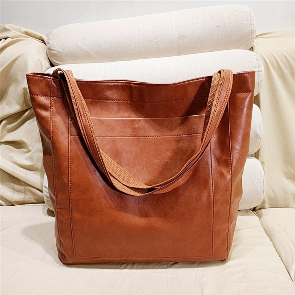Sac à main femme grande taille couleur unie sac à bandoulière